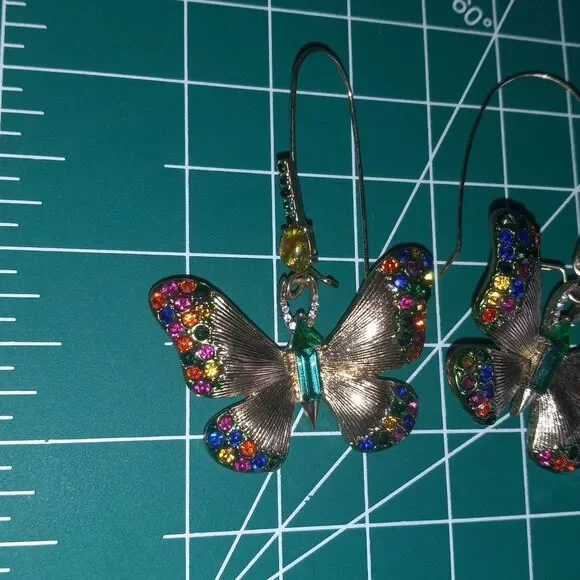 Betsey Johnson Butterfly Earrings - Picture 4 of 4